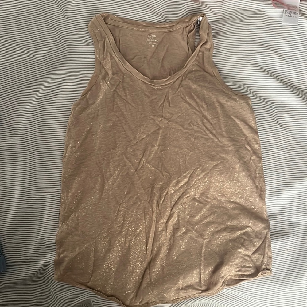 J. Crew 100% Linen Shimmer Tank Top size xs